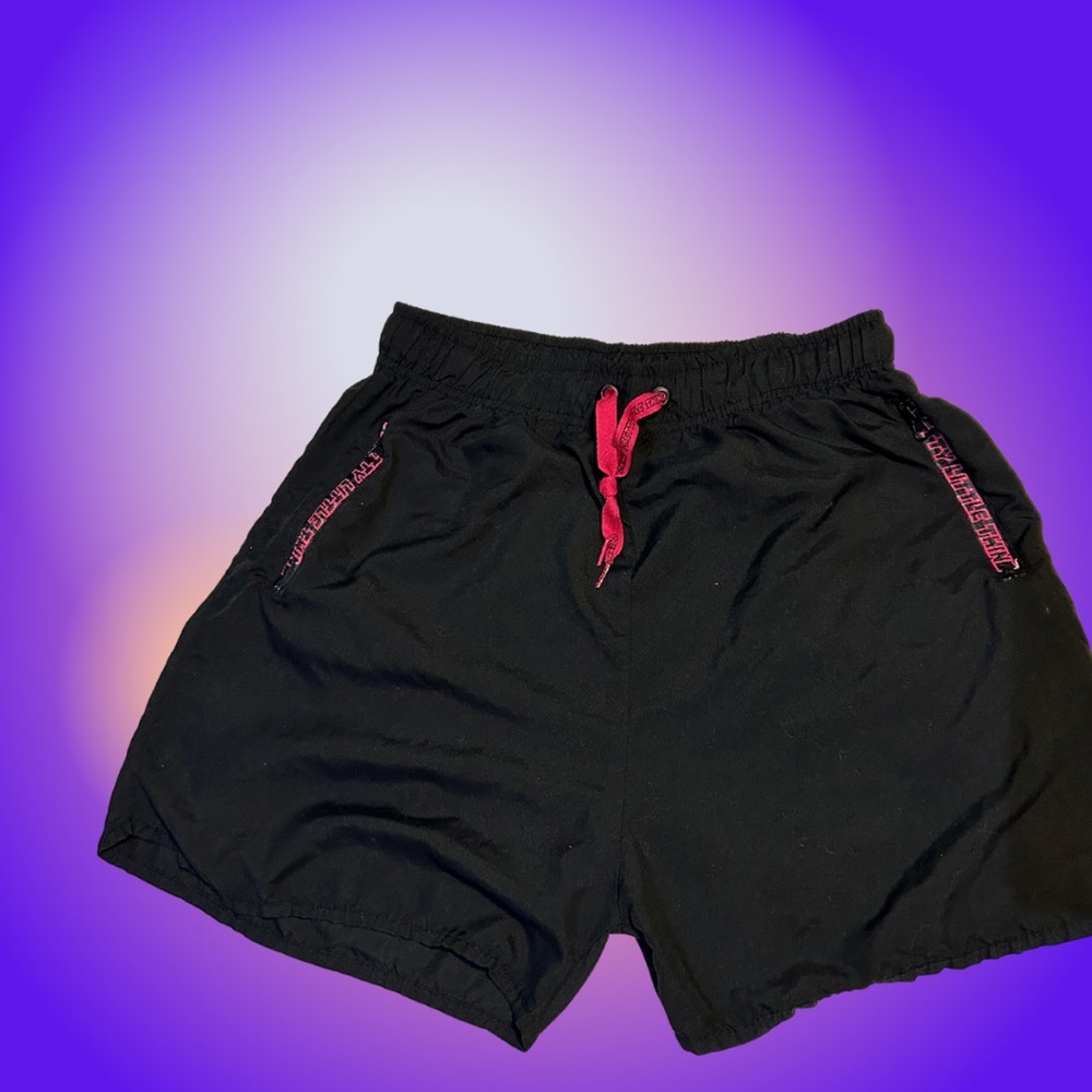 Black and pink shorts
